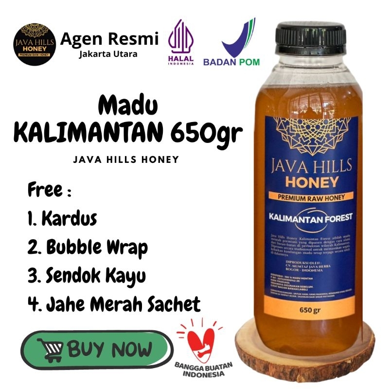 

Raw Honey javahiils - Hutan Alam Kalimantan 650gr - Madu Mentah Murni Asli - 100% Raw Murni COD