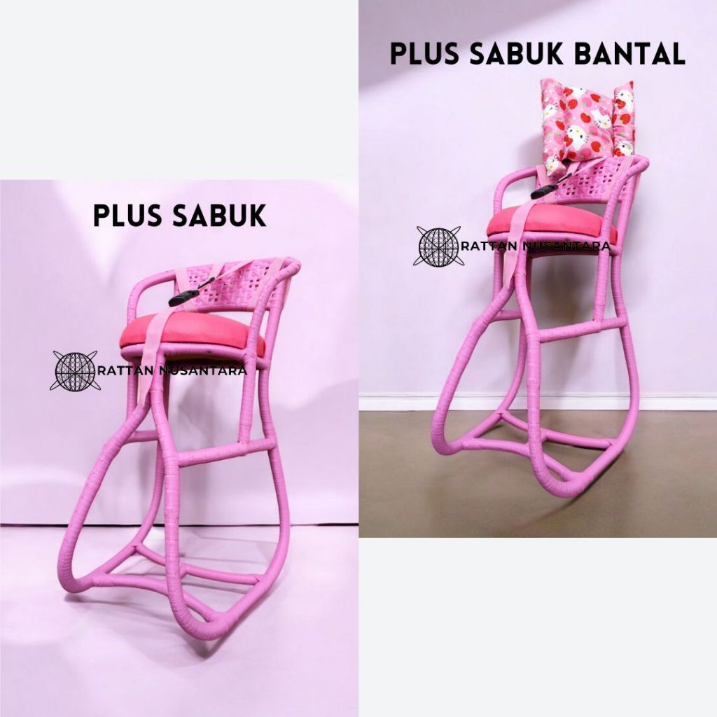 ADY78 Boncengan Rotan Motor Matic MULUS FULL Terlaris Dilengkapi Sabuk Dudukan Bayi / Boncengan