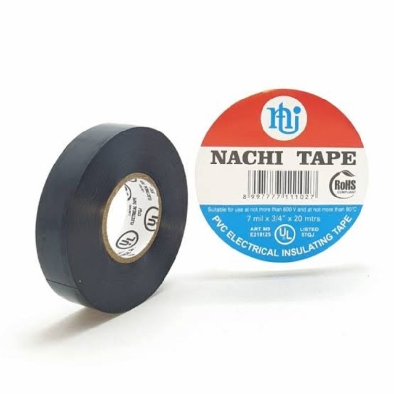 Lakban Listrik Matic PVC Hitam 10Y - Lakban Hitam Kecil 15 mm