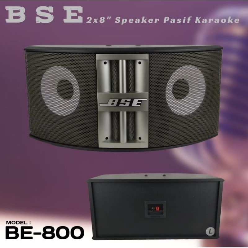 SPEAKER PASIF KARAOKE BSE BE-800 SPEAKER 8 INCH DOUBEL WOOFER BSE BE 800 MAX 250 WATT