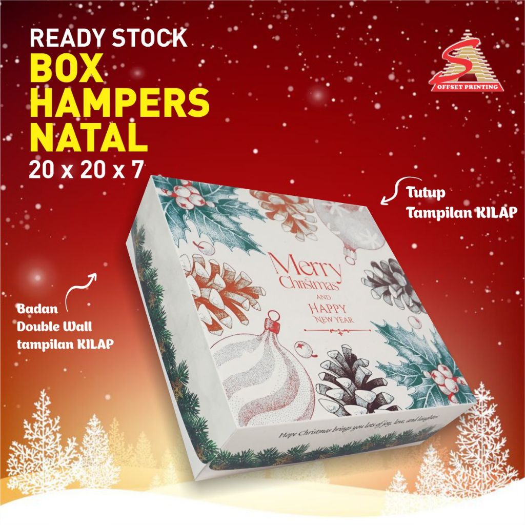 20x20x7 Box Natal/Christmas Box/Christmas hampers/Dus Natal