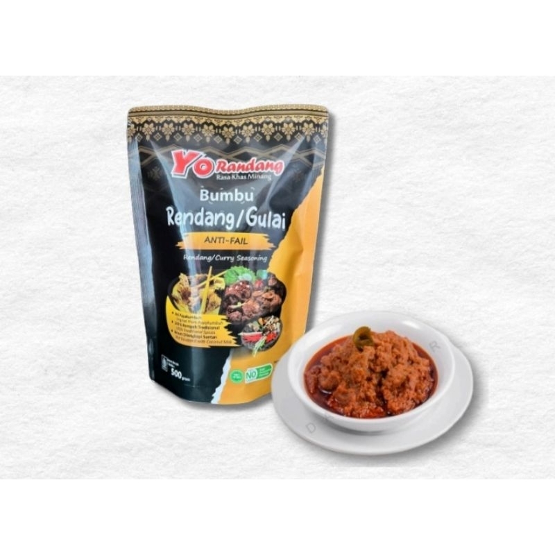 

YO Randang Bumbu Rendang / Gulai 500gr | Instan Khas Minang | HALAL | BPOM