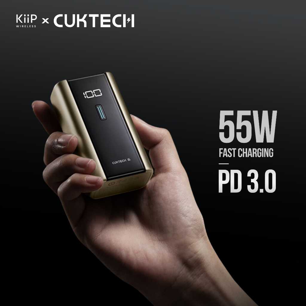 KiiP x Cuktech 06 Power Bank 6000mAh 55W Type-C Fast Charging Mini Powerbank