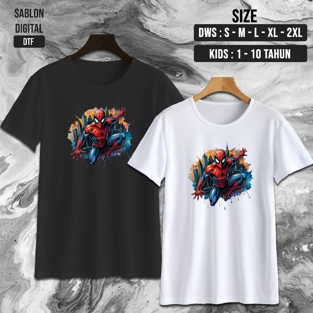 NW0433 Kaos SPIDERMAN / Kaos ANAK ANAK / Kaos COUPLE KEKINIAN