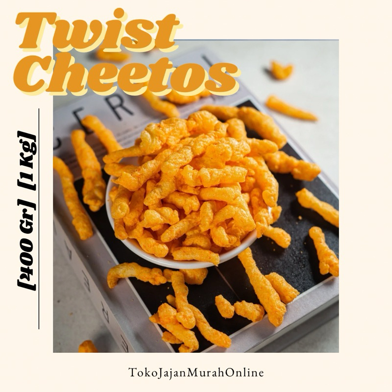 

Camilan Snack Cheetos Balado Twist Corn / Twis Jagung Bakar Kiloan Renyah & Crunchy Snack Viral [400 gr] [1 kg]