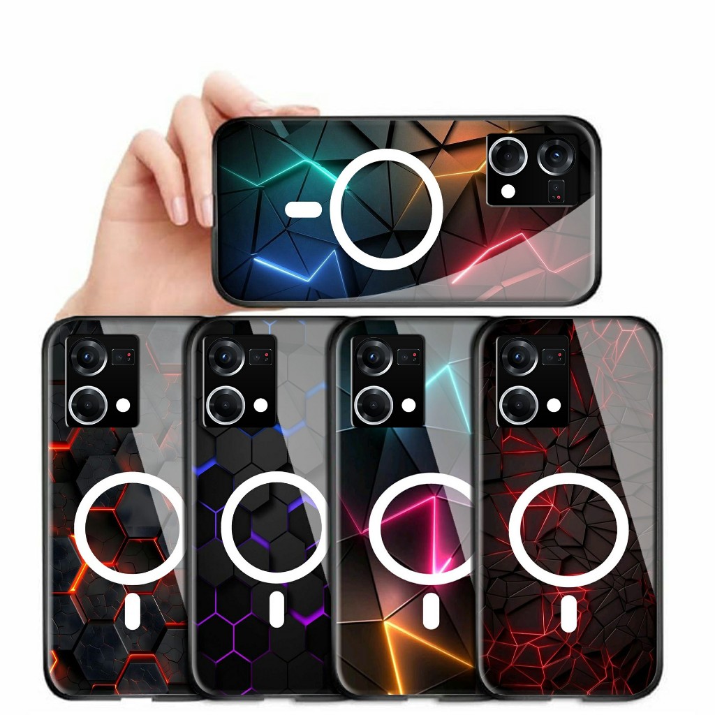 Softcase Kaca Oppo Reno 8 4G - Kesing hp Oppo Reno 8 4G - Case Kaca Kilau Oppo Reno 8 4G (U512)