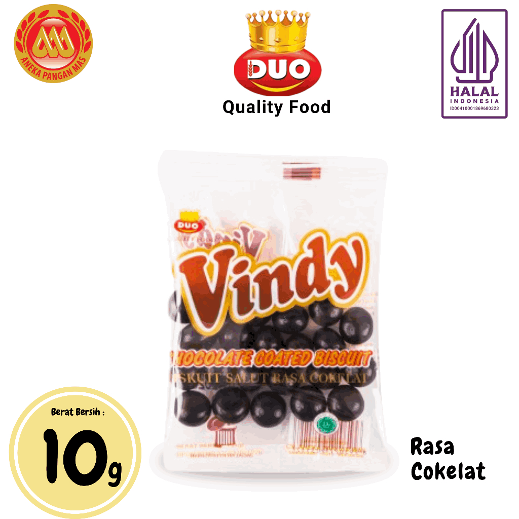 

DUO Vindy Coated Biscuit Biskuit Bola Salut Cokelat ( 1 Karton X 12 Renceng x 10 Pcs ) - Netto 10gr