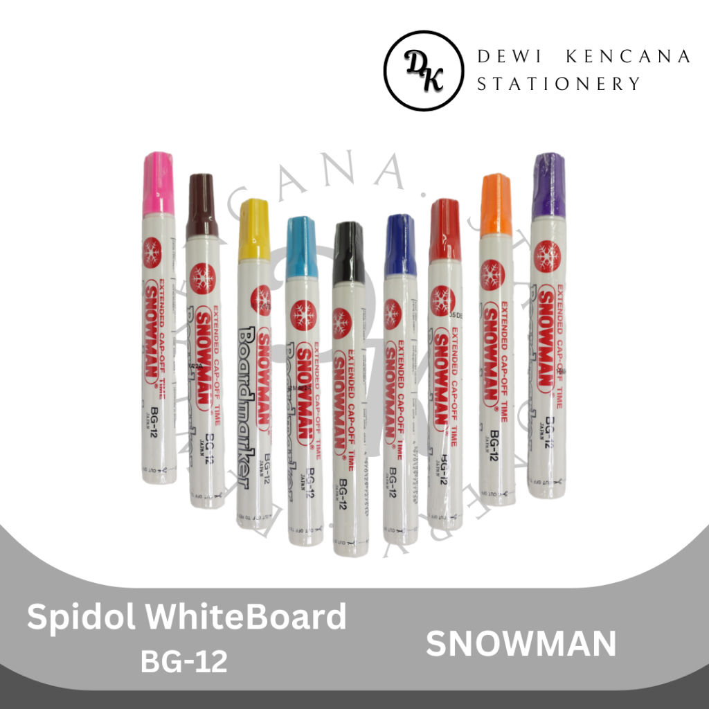 

Spidol Papan Tulis Whiteboard Marker SNOWMAN BG-12