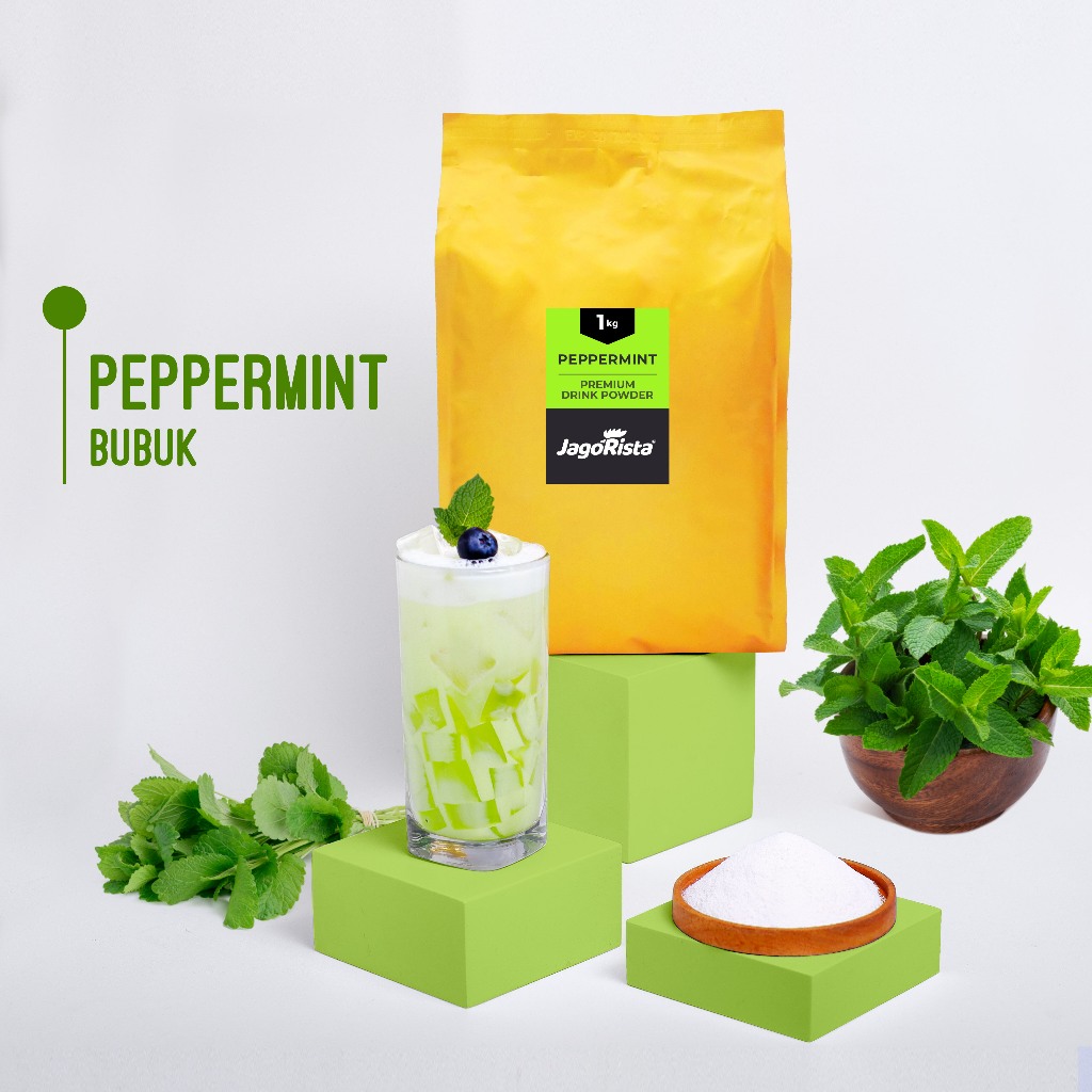 

Jagorista - 1 KG Bubuk Premium Peppermint ( Bubuk Minuman / drink Powder )