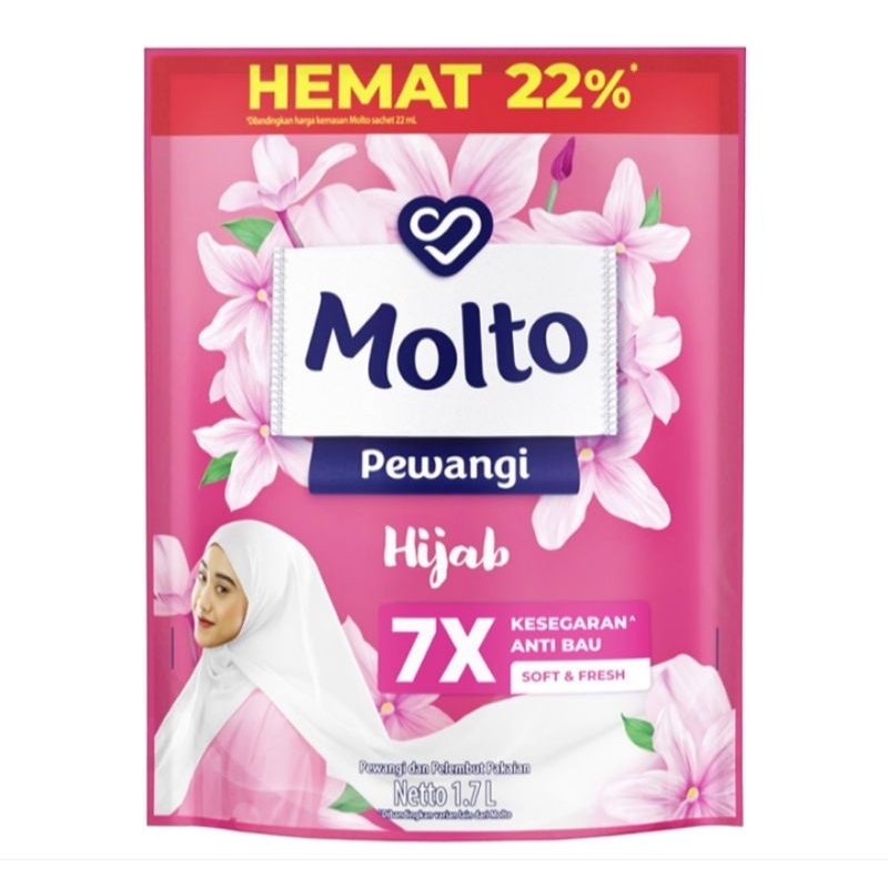 Molto pelembut & pewangi pakaian soft & fresh 1,7 Liter