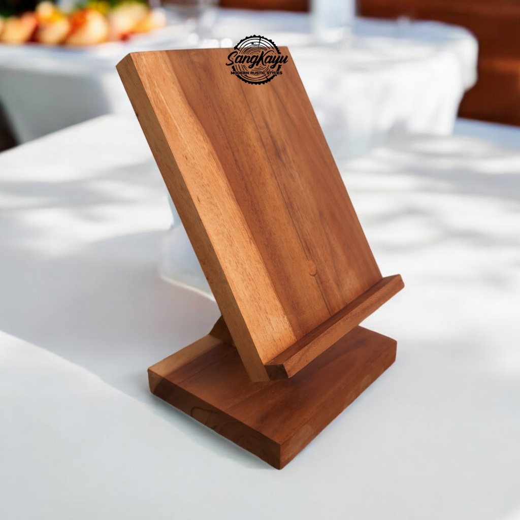 SangKayu Standing Frame Kayu Photo Display Stand Kayu Tablet Stand Phone Stand