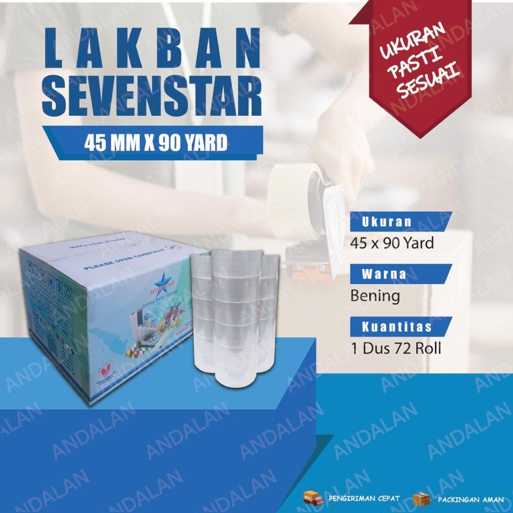 

LAKBAN SEVEN STAR 45 MM X 90 YARD COKLAT / BENING