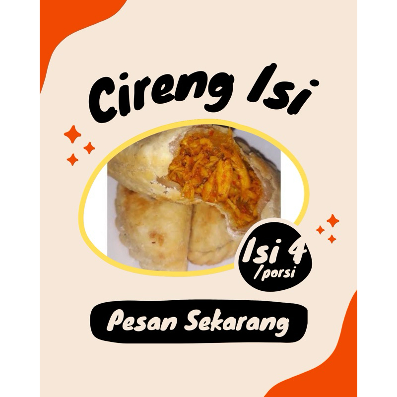 

CIRENG ISI AYAM SUWIR PEDAS FROZEN FOOD isi 4pcs