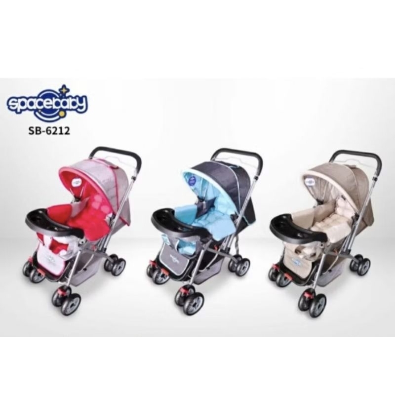 Stroller Spacebaby SB 6212 / Kereta Dorong Bayi Hadap Depan & Belakang SB 6212