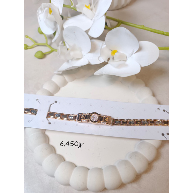 Gelang rantai dewasa emas kadar 300/6k