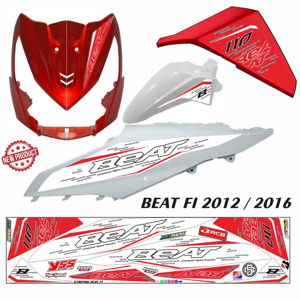 STRIPING BEAT FI 2013 2016 VARIASI STIKER BEAT FI STIKER