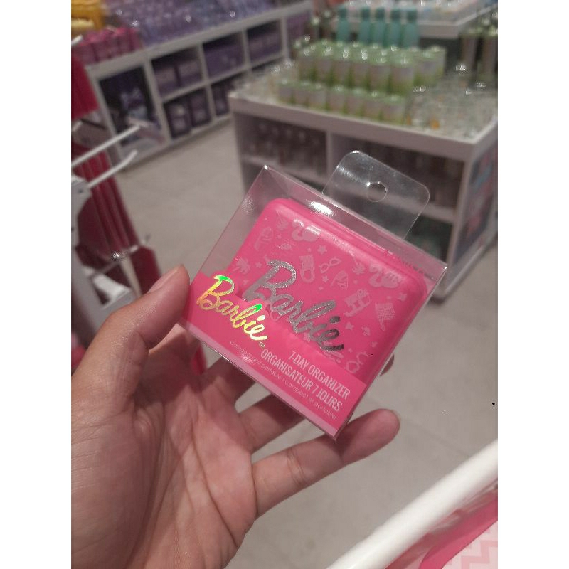 miniso pink ❤ x barbie box organizer kotak obat serbaguna