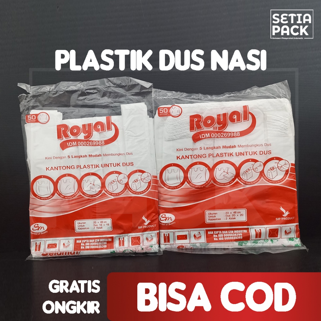 Kantong Plastik Dus Box Nasi Catering 18x18 Dan 20x20 cm