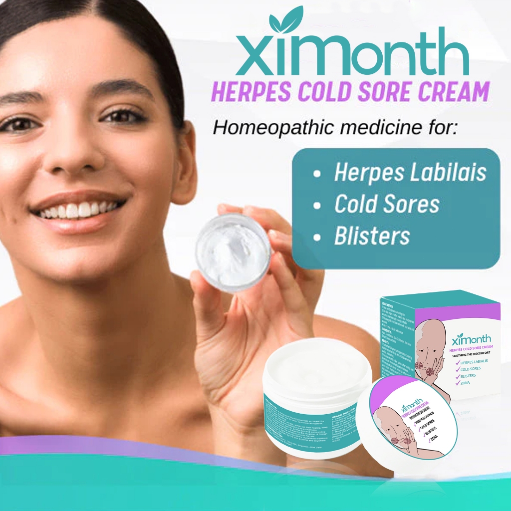 Ximonth Herpes Cold Sore Cream 20g Cheilitis Cream Bibir Peradangan Bibir Herpes Bibir Kering