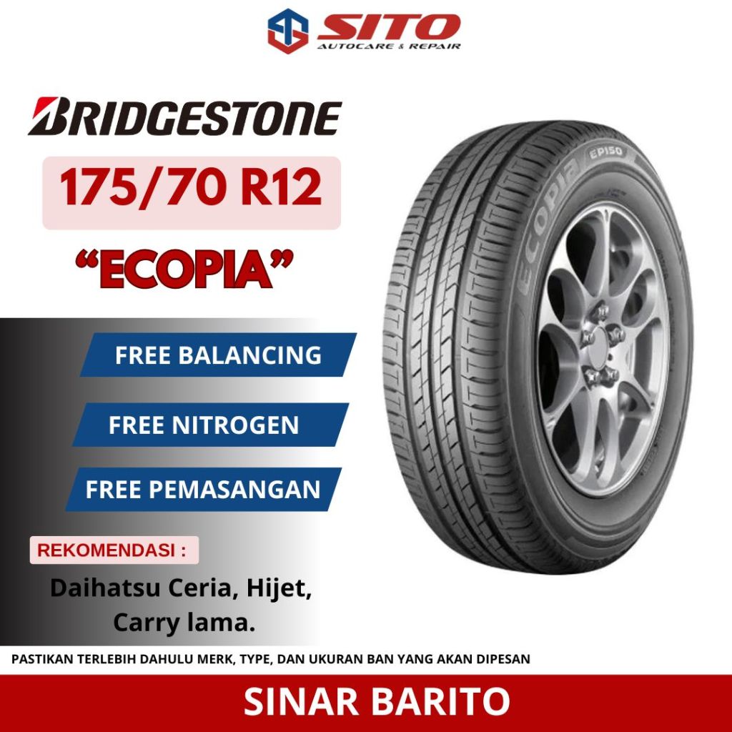 BAN BRIDGESTONE 175/70 R12 ECOPIA