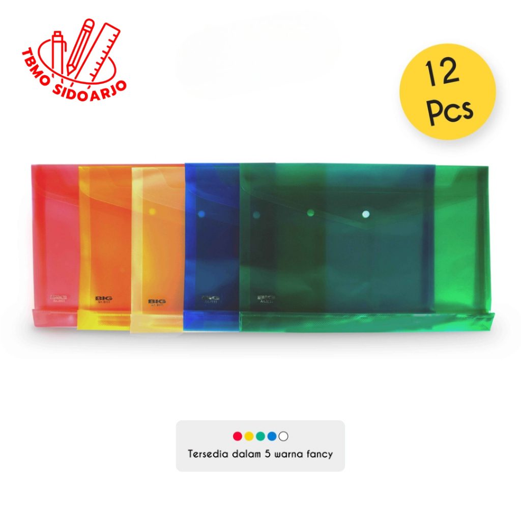 

BIG Map Kancing 1 F4 Plastik Transparan Dokumen Punggung 8111 Per Pack