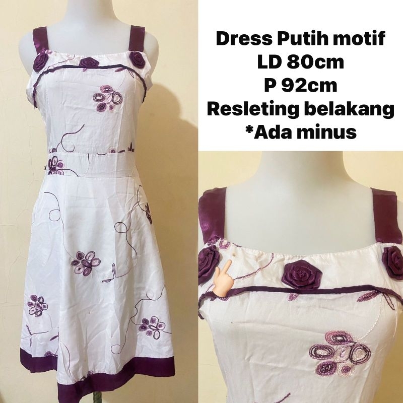 Dress putih anak remaja wanita preloved
