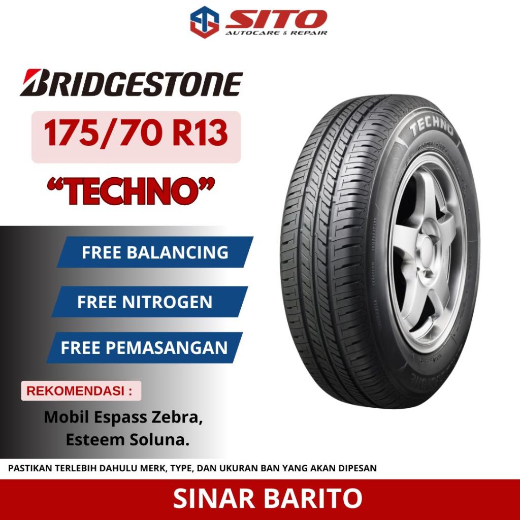 BAN BRIDGESTONE 175/70 R13 TECHNO