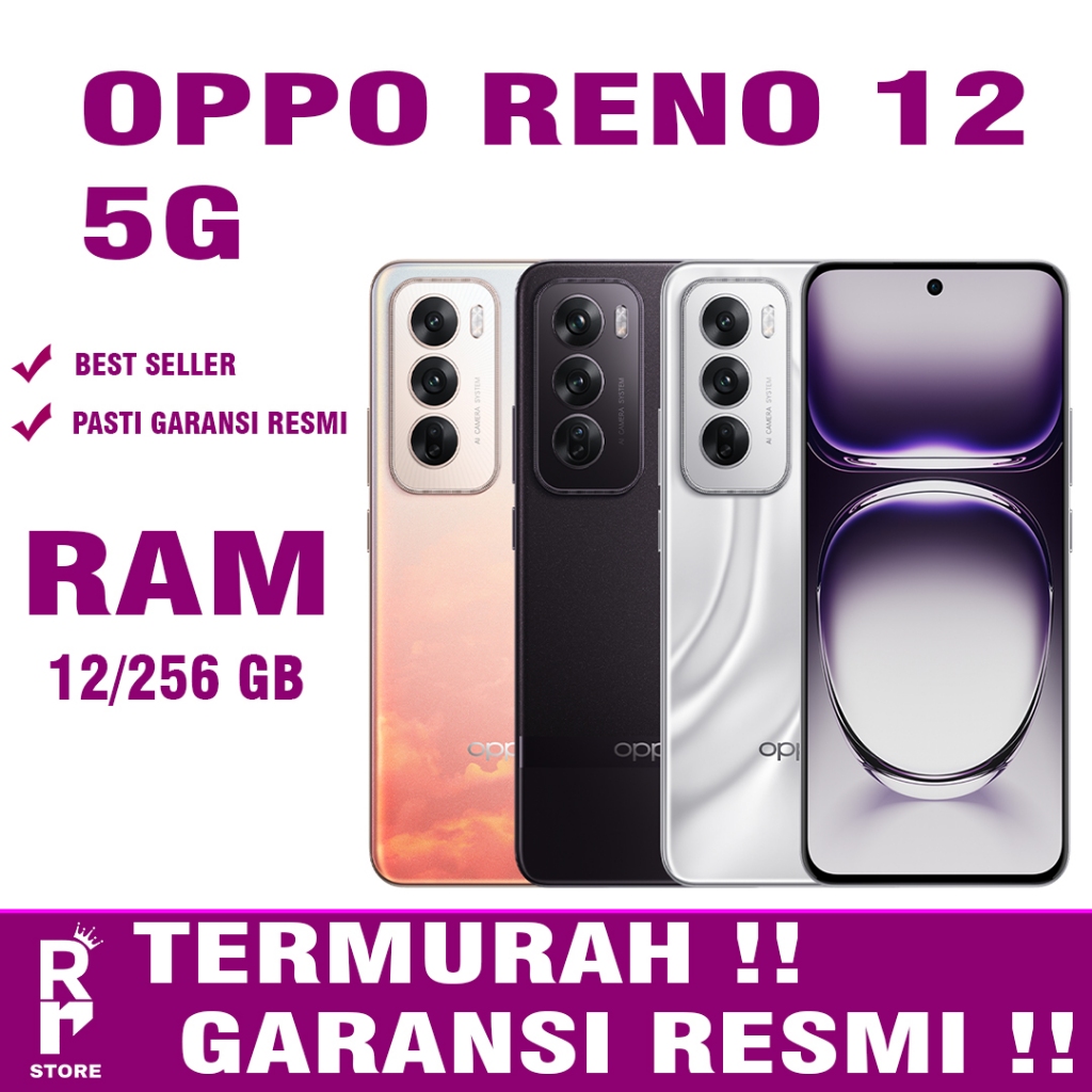 OPPO RENO 12 PRO 5G 12/512GB ( +12GB EXTENDED RAM ) GARANSI RESMI OPPO INDONESIA ( OPPO RENO12 PRO |