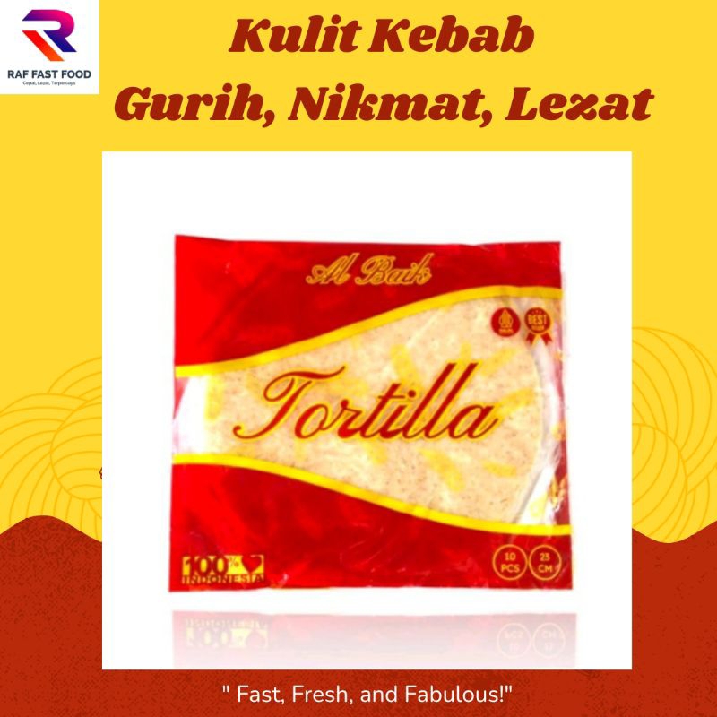 

Tortilla Kulit Kebab Gandum 23 cm Isi 10 Lembar