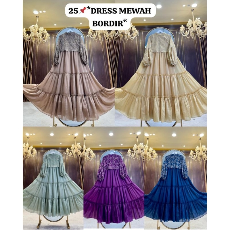 (BISA COD) 100% ORI GAMIS BORDIR MEWAH BY SHELLASAUKIA