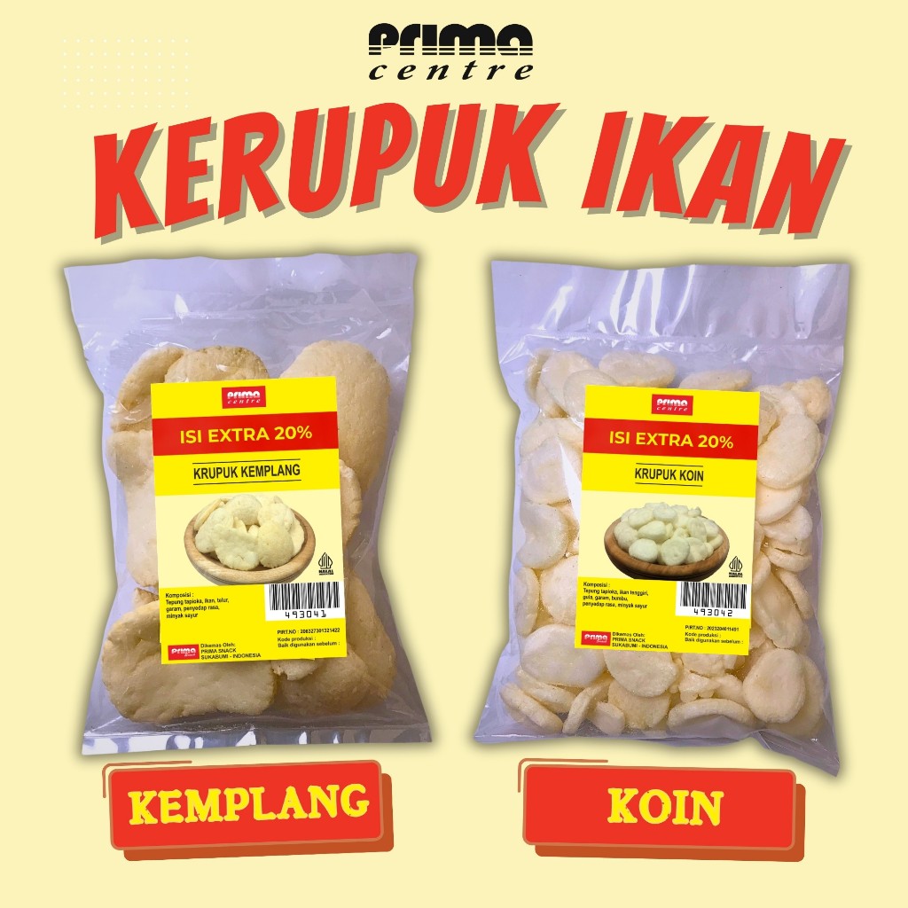 

(PS3) KERUPUK KOIN RASA IKAN TENGGIRI 70gr / KERUPUK KEMPLANG 68gr