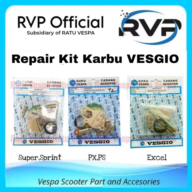 Repair Kit Spuyer karburator VESGIO vespa Super,Sprint,PX,PS,Excel