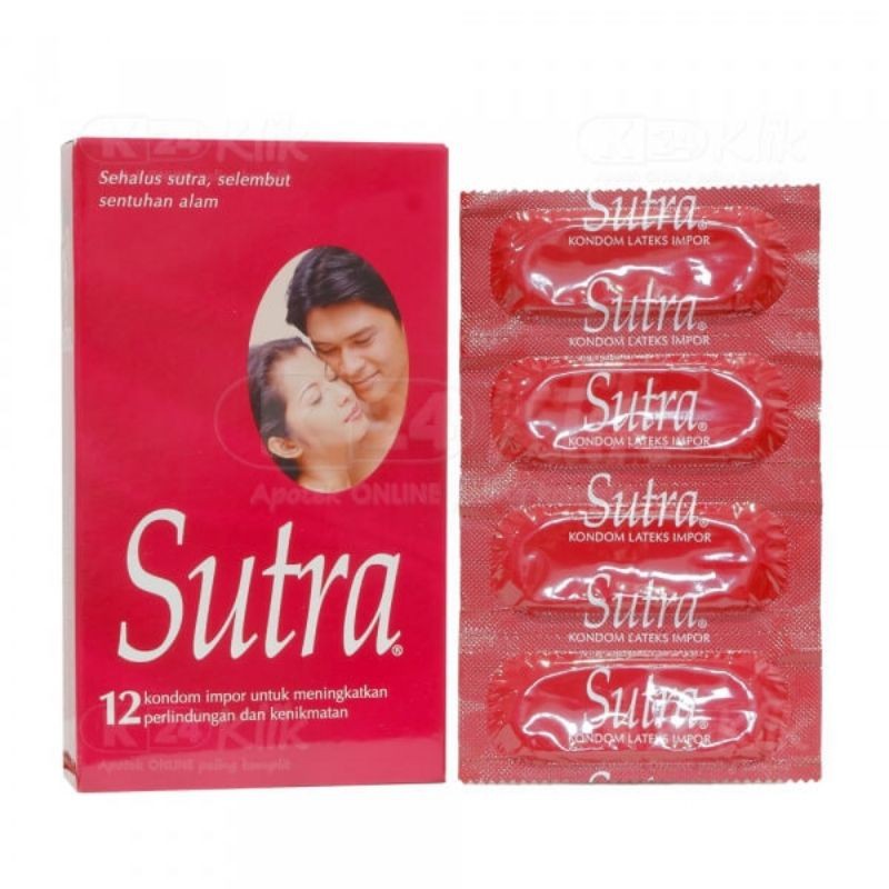 Kondom Sutra Merah isi 12 - Kondom Tipis Sutra