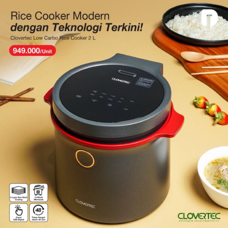 Clovertec Low Carbo Rice Cooker Rendah Carbo Rice Cooker Rendah Gula