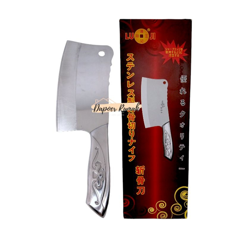 Pisau Golok Besar Stainless/ Pisau Daging / Pisau Golok Tajam / Pisau Golok LU JI Stainless Besar