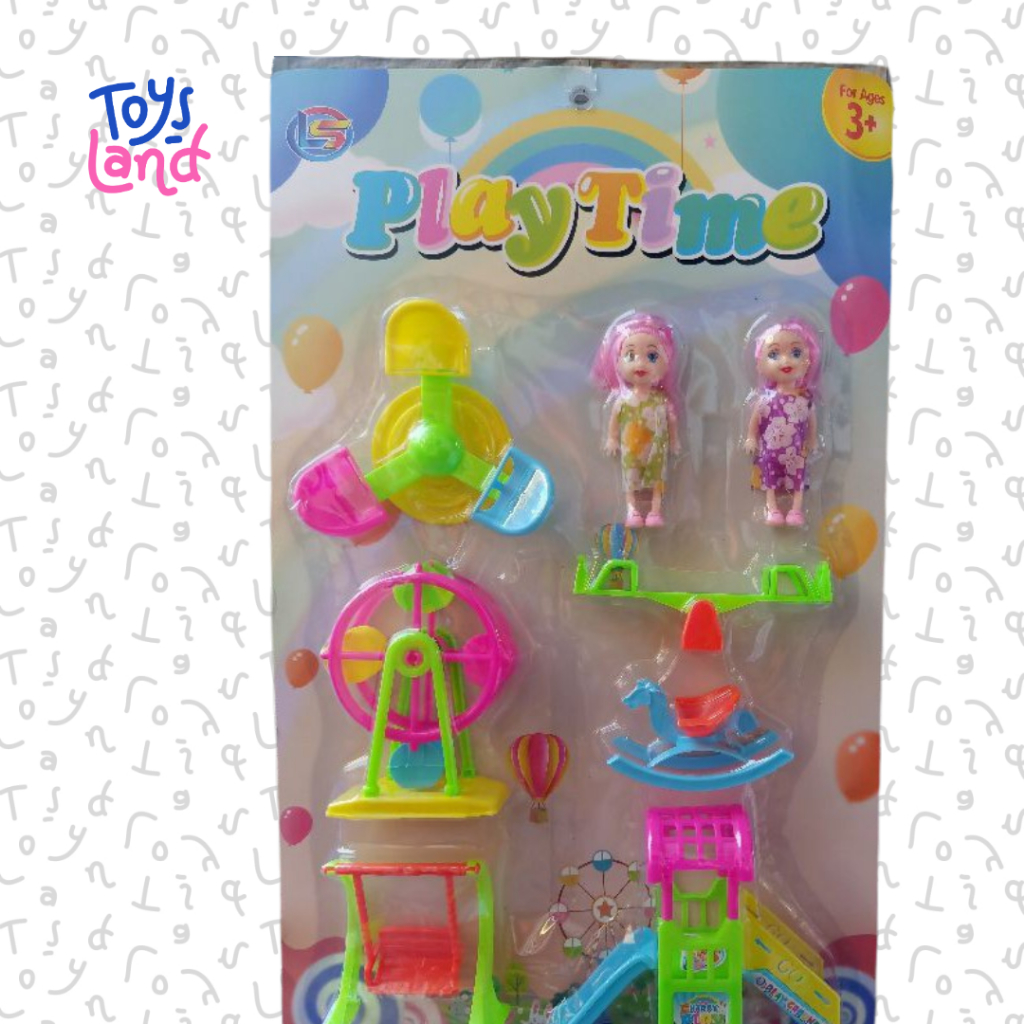 LO3 - Mainan Play Time / Mainan Anak Edukasi Super Lucu Bonus Ayunan dan Dua Boneka LO3