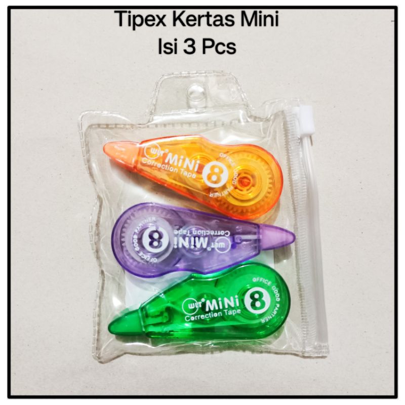 

1 Pak Tipex Kertas Mini Isi 3 Pcs / Correction Tape Kecil