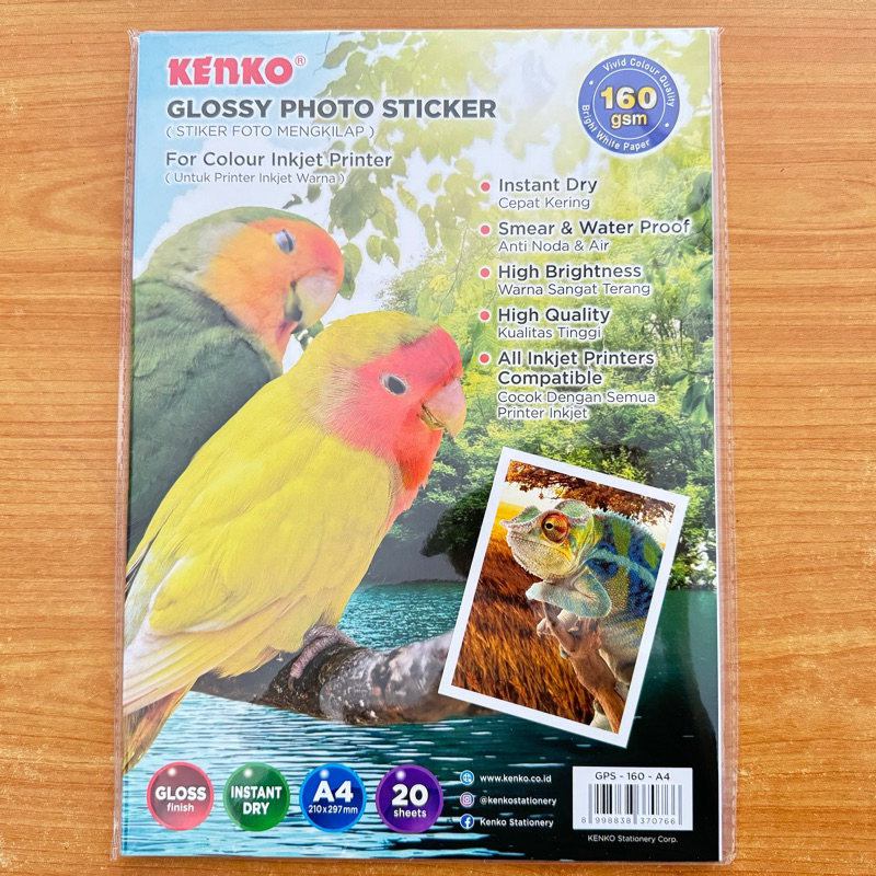 Glossy Photo Sticker A4 160gsm