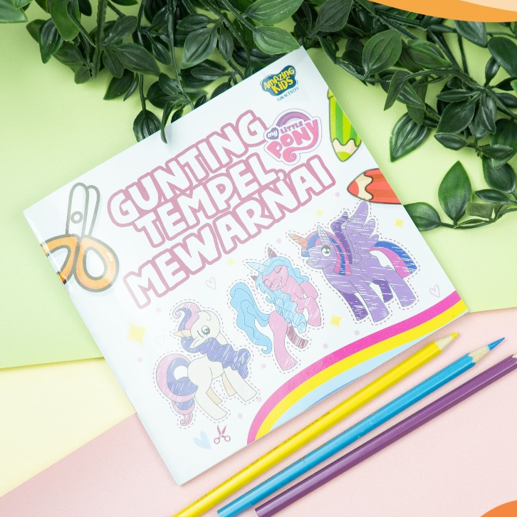 

AMAZING - Gunting Tempel Mewarnai My Little Pony / Buku Mewarnai Untuk Anak - ATJ