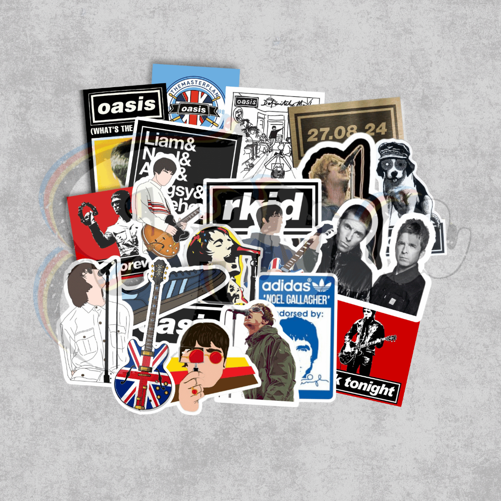 

STICKER BAND OASIS STICKER ROCK METAL POP PUNK PACK UNTUK HELM LAPTOP KOPER DEKORASI GITAR MOTOR