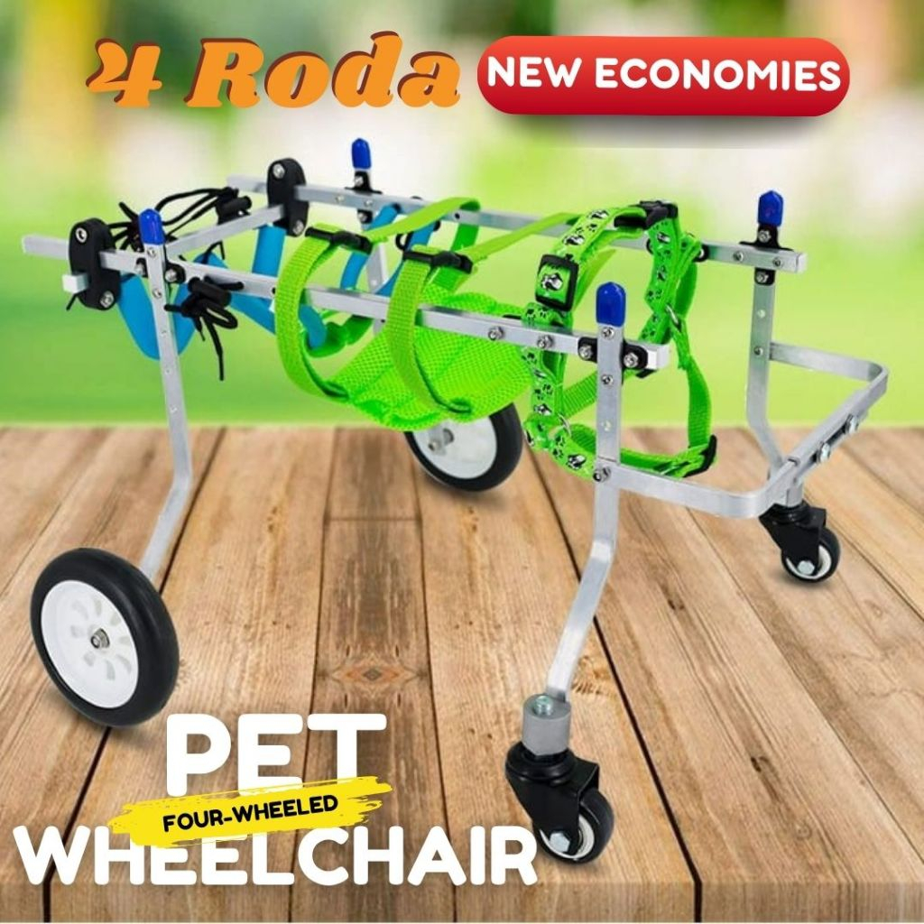 Pet Wheelchair Kursi Roda Alat Bantu Jalan 4 Roda Kucing Anjing Kecil (Ekonomi-New)