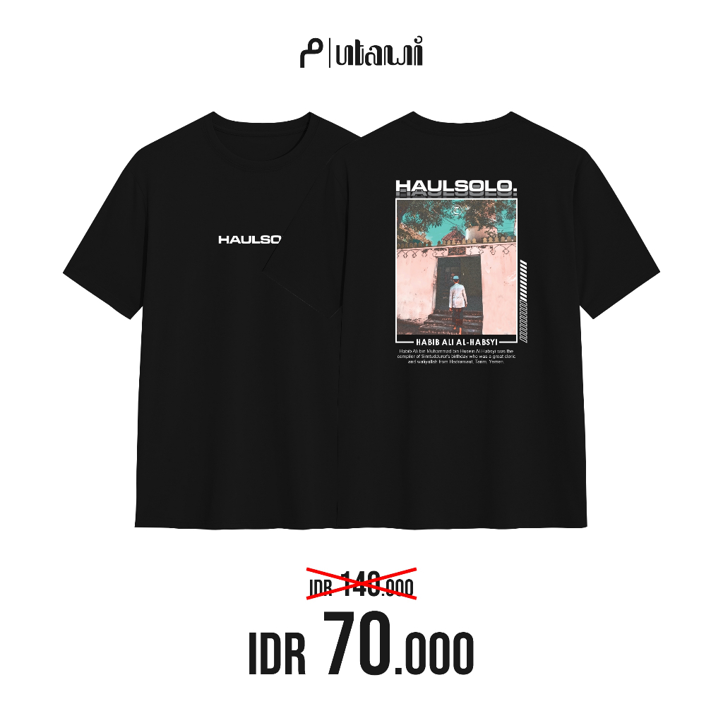 Kaos Haul Solo Hitam Edisi 2 Lengan Panjang Pendek