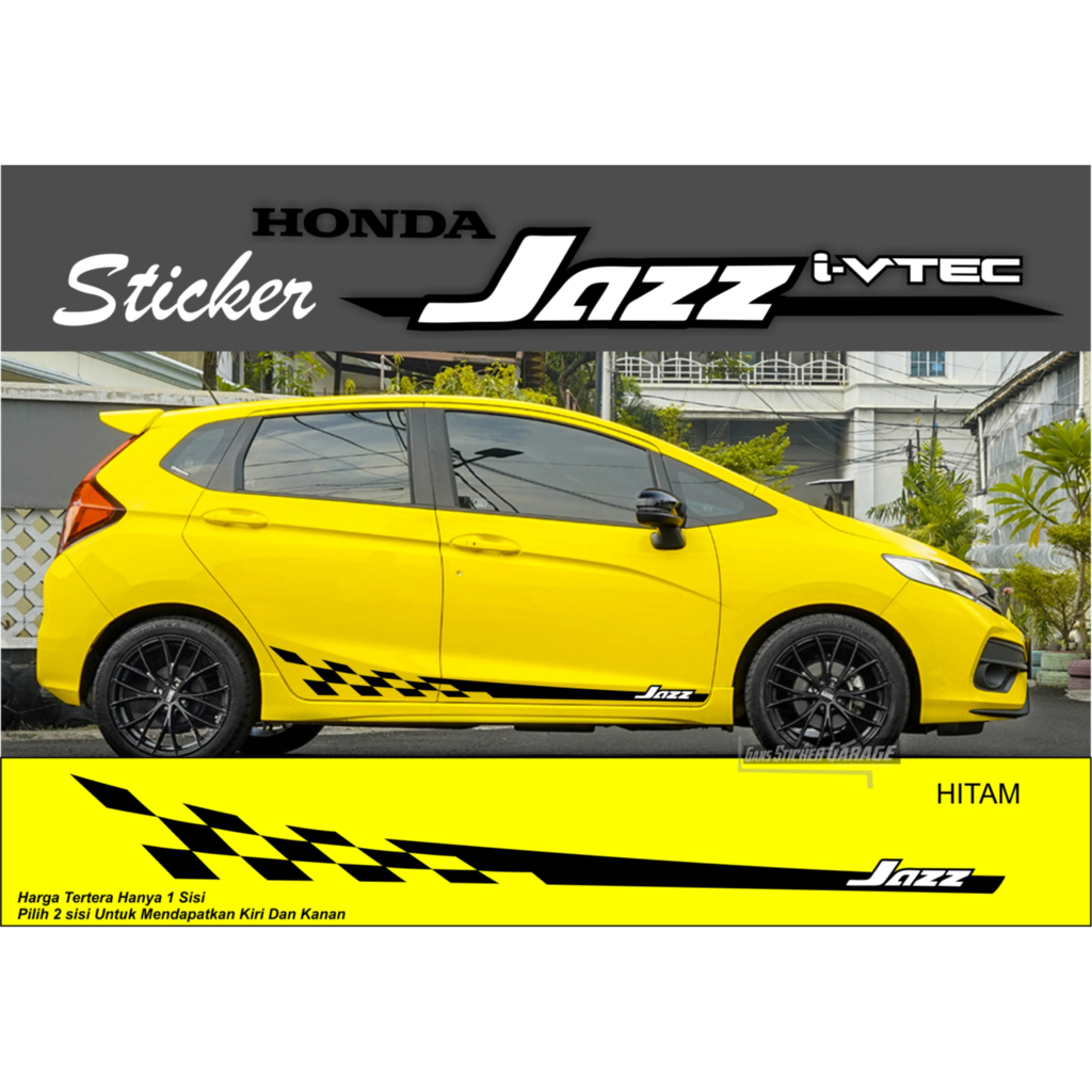 STICKER HONDA JAZZ AKSESORIS HONDA JAZZ RS STICKER PINTU MOBIL JAZZ RS
