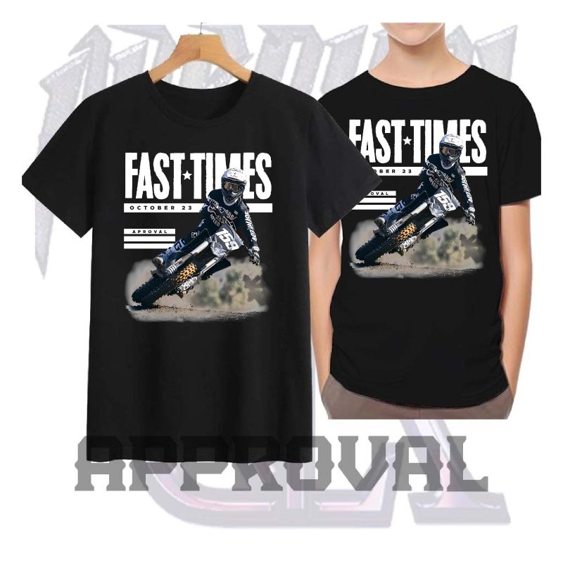 Kall - Kaos Anak Remaja Laki-laki 9-16 tahun Motocross Fast Times Super moto Kaos Motor Trail