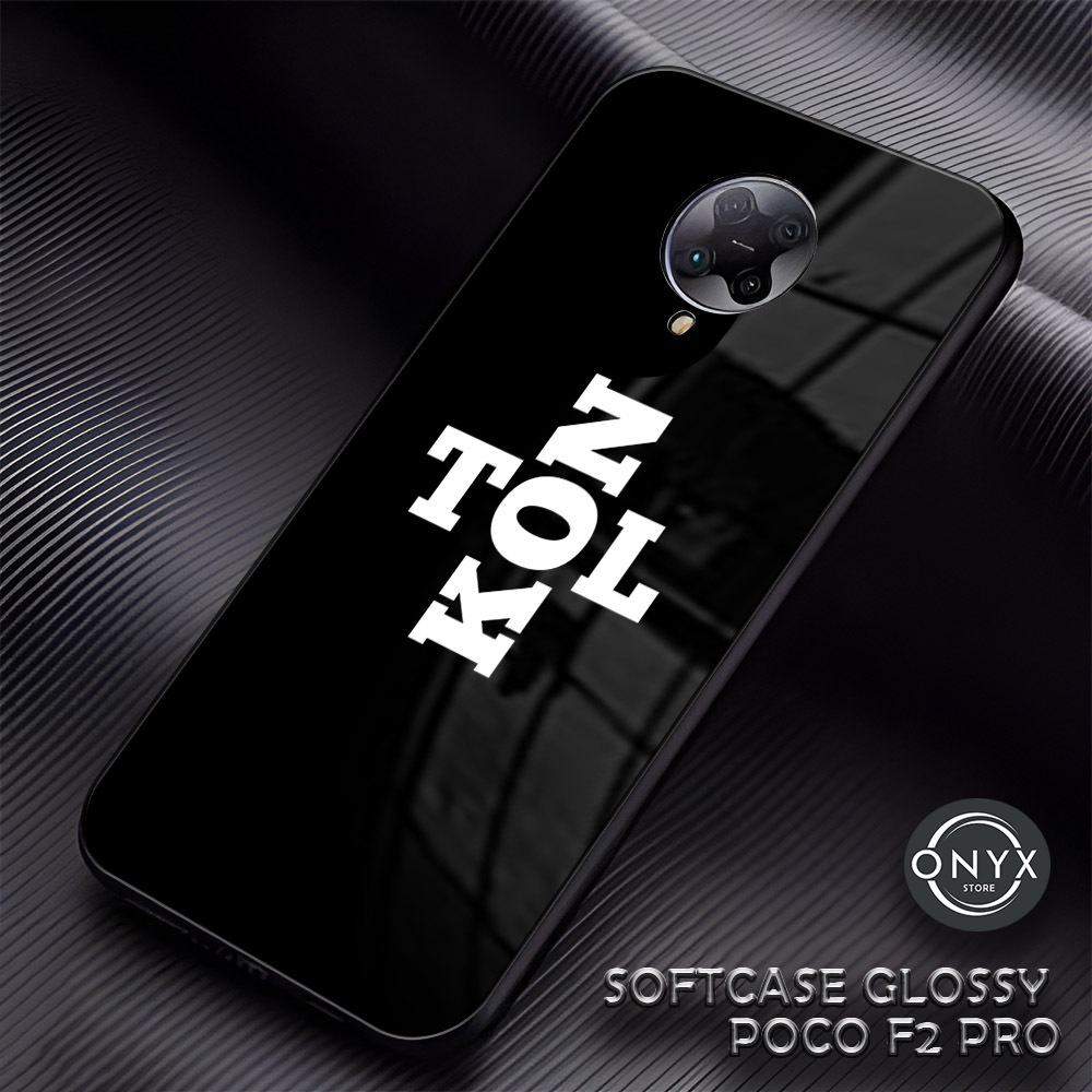 (AA03) Softcase Glossy POCO F2 PRO | Kesing Hp Xiaomi | Case Premium Motif Text