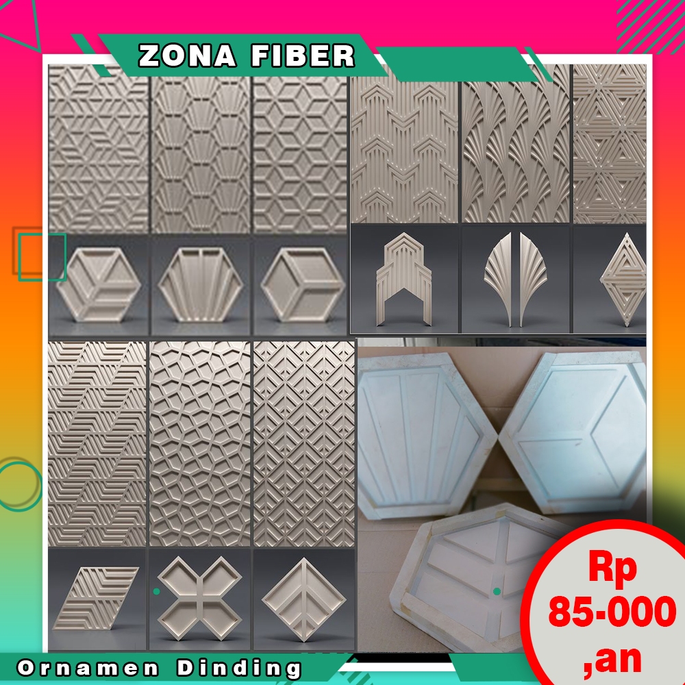 Cetakan Ornamen Dinding Beton Tempel Masif Cetakan Ornamen Masif Spon