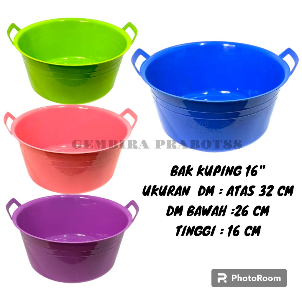 COD BAK KUPING / BASKOM KUPING UKURAN 16" WARNA