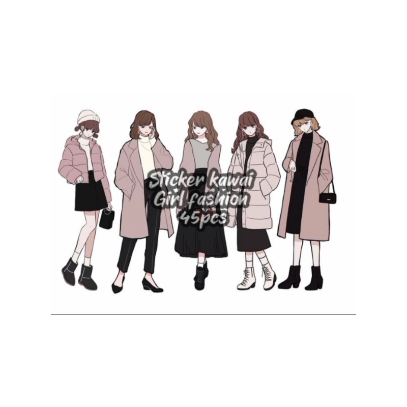 

stickerkawaii45pcs15ribuanantiairbisaditempeldihapelaptop