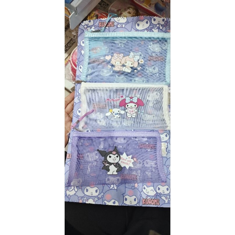 

Sanrio Kuromi Melody Cinamonroll Kotak Pensil dan Rautan