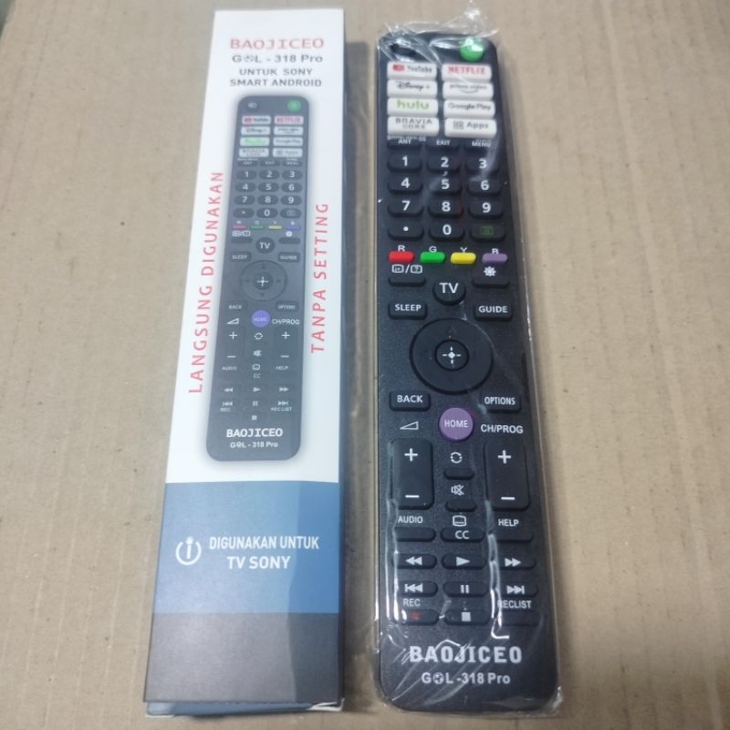 Remote TV Smart Android Sony